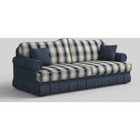 Cottonfy Heritage Plaid Skirted Sofa with Concealed Storage Drawers