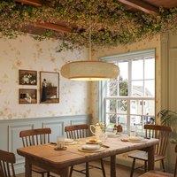 Lightsin Lutta-Handwoven Bamboo Pendant Light for Kitchen Island or Living Room