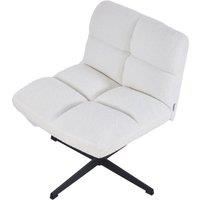 Plush Teddy Bear Fabric Accent Chair in White