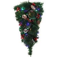 Christmas Wreath Vine 60cm with LED Hanging Tree (With Lights)