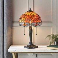 Lightin Tiffany Table Lamp | Handcrafted Stained Glass Dragonfly Series
