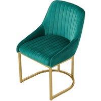 Velvet Dining Chair Gold Leg Pair Seating