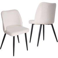 Modern Upholstered Dining Chair Set Compact Size