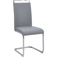 PU Upholstered Dining Chair Chrome Cantilever Frame