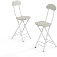Compact Folding Dining Chair Minimalist Metal Frame