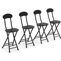 Compact Folding Dining Chair Minimalist Metal Frame