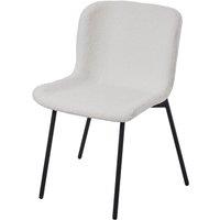 Modern Teddy Fabric Dining Chair with Black Metal Legs