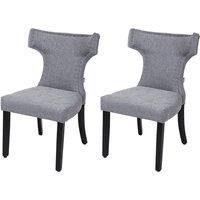 Upholstered Dining Chair with Stud Detail Backrest