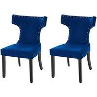 Upholstered Dining Chair with Stud Detail Backrest
