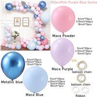 Wedding & Birthday Balloon Garland Kit Multi-Colour Macaron, Metallic & Polka Dot Series
