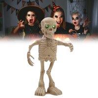 Animated Singing & Dancing Skeleton with Light-Up Effects Halloween Scene Decoration