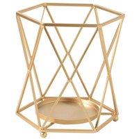 Geometric Metal Candle Holder Medium Size Decorative Tabletop Candlestick