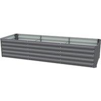 2408045CM Grey Metal Raised Garden Bed