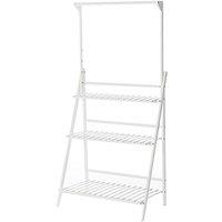 White 3-Tier Wooden Ladder Plant Stand (704096cm)