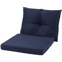 Navy Blue Outdoor Sofa Cushion Set Seat and Back Pillow