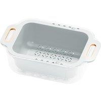 Arctic White Double-Layer Retractable Drain Basket PP PET Material