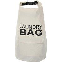 Off White Foldable Laundry Bag Oxford Cloth PE Coating