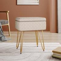 Multi-Purpose Ottoman Stool with Full Cover Lid