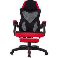 Mesh Gaming Chair with Footrest & Linkage Armrests
