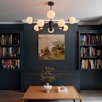 Lightsin Cumulus - Modern Metal Chandelier Tubular Design Chandelier with LED White Shade
