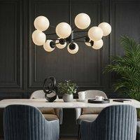 Lightsin Cumulus - Modern Metal Chandelier Tubular Design Chandelier with LED White Shade