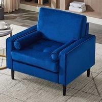 Upholstered Accent Chair (Model 06) With Detachable Pillows & Reinforced Frame