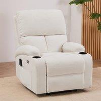 Electric Recliner Sofa with 8-Point Massage Heating Function and Cup Holders