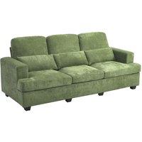 Three-Seater Sofa with Chenille Upholstery and Plush Cushioning
