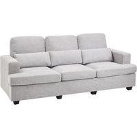 Three-Seater Sofa with Chenille Upholstery and Plush Cushioning