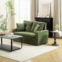 Pull-Out Sofa Bed with Storage Pockets and Cup Holders