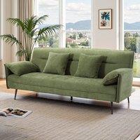Convertible Sofa Bed with Spring Support and Plush Cushions