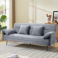 Convertible Sofa Bed with Spring Support and Plush Cushions