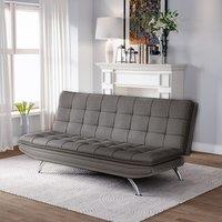 Adjustable Convertible Sofa Bed with Woven Fabric Upholstery