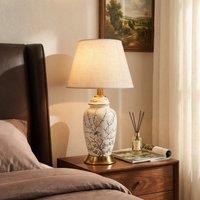 Lightsin Chinoiserie Hand-Painted Ceramic Ginger Jar Table Lamp