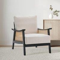 Scandi-Boho Rattan & Wood Accent Chair Collection Multi-Colour Options