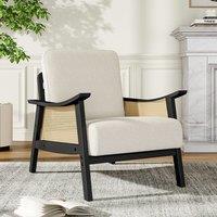 Scandi-Boho Rattan & Wood Accent Chair Collection Multi-Colour Options