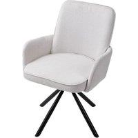 Scandinavian Style Swivel Accent Chair Linen Fabric