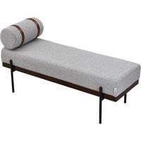 Modern Fabric Bench with Bolster Pillow