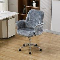 Mid-Back Office Chair with Chrome Base (Retro PU Leather / Chenille)