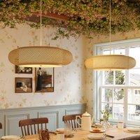 Lightsin Lutta-Handwoven Bamboo Pendant Light for Kitchen Island or Living Room