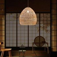 Cella-Lightsin Natural Rattan Pendant Light with Optional Woven Inner Sphere