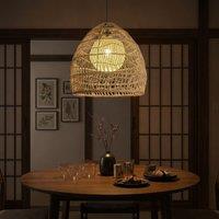 Cella-Lightsin Natural Rattan Pendant Light with Optional Woven Inner Sphere