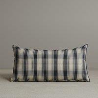 Exclusive Waist Cushion in Black Checkered Cotton Linen, 56*27*12 CM