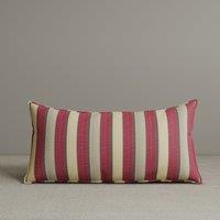 Exclusive Waist Cushion in Red Striped Cotton Linen, 56*27*12 CM