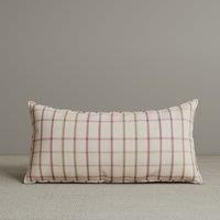 Exclusive Waist Cushion in Pink Checkered Cotton Linen, 56*27*12 CM