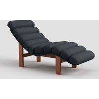 Cottonfy Modern Ergonomic Corduroy Chaise Lounge with Natural Wooden Frame