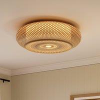 Lightsin Lutta-Handwoven Bamboo Ceiling Light Zen-Style LED Fixture for Living Room, Bedroom & Dining Room