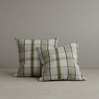 Square Exclusive Design Cushion in Moss Green Plaid Cotton Linen, 45*45CM