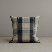 Square Exclusive Design Cushion in Midnight Black Plaid Cotton Linen, 45*45CM