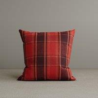Square Exclusive Design Cushion in Autumn Spice Plaid Cotton Linen, 45*45CM